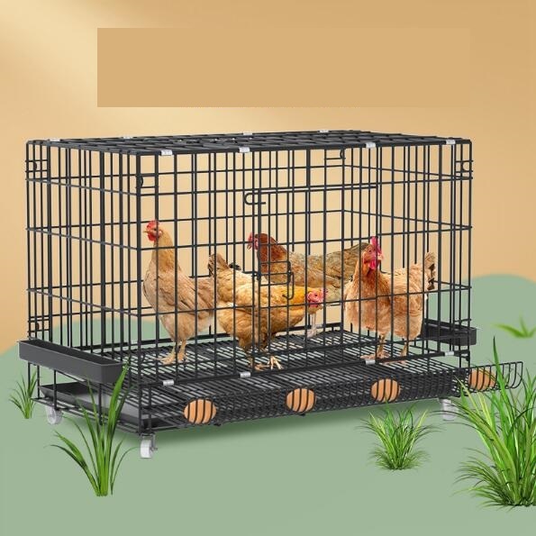 大人気鶏用ケージ 大型 鶏かご鶏小屋家庭用飼育ケージ家禽用ケージ鶏舎水入れ餌入れトレー付き掃除しやすい 通気性 組み立て簡単 7-10羽拍卖