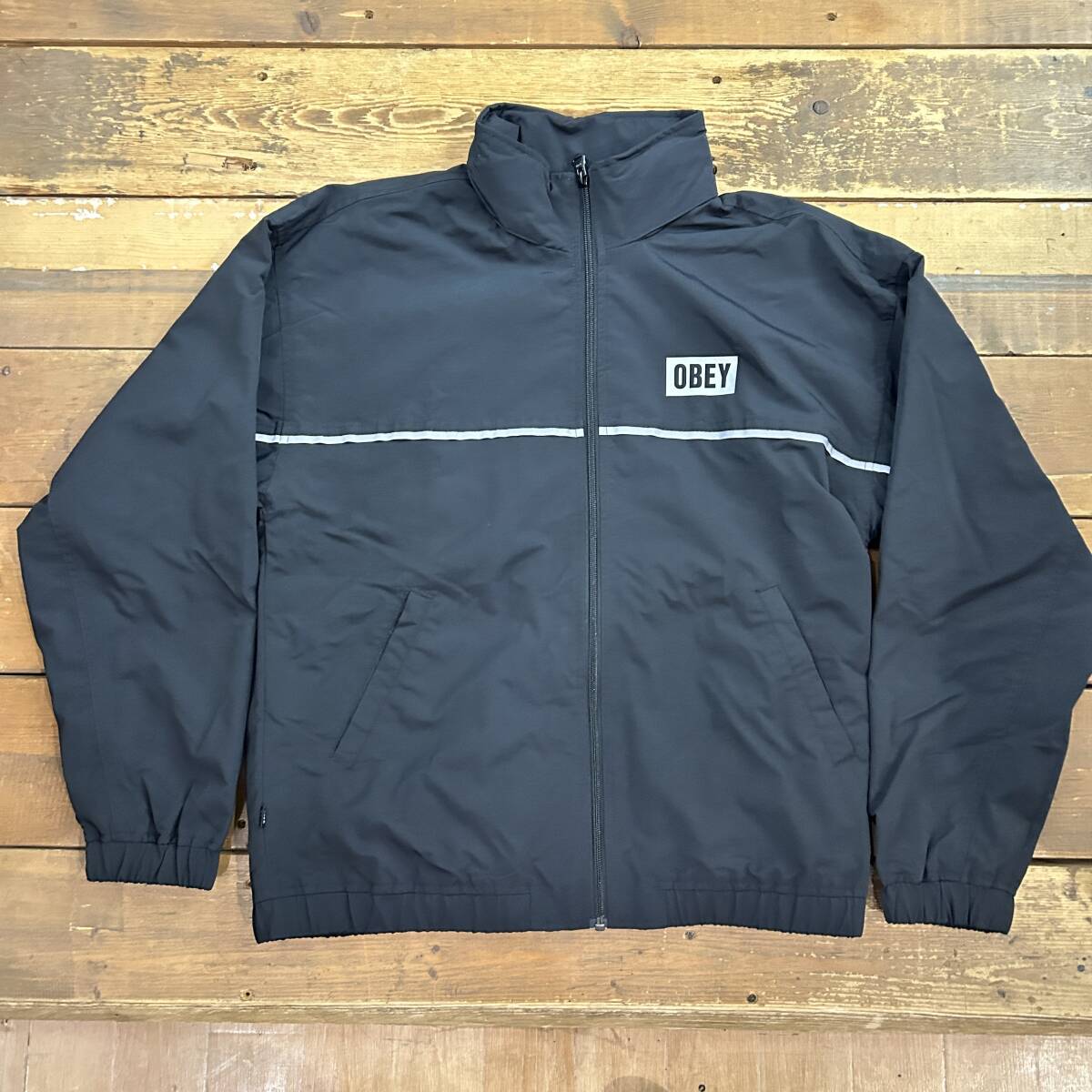 obey / オベイ ナイロンジャケット ウインドブレーカー ジップ インターナショナル メンズ sサイズ used拍卖
