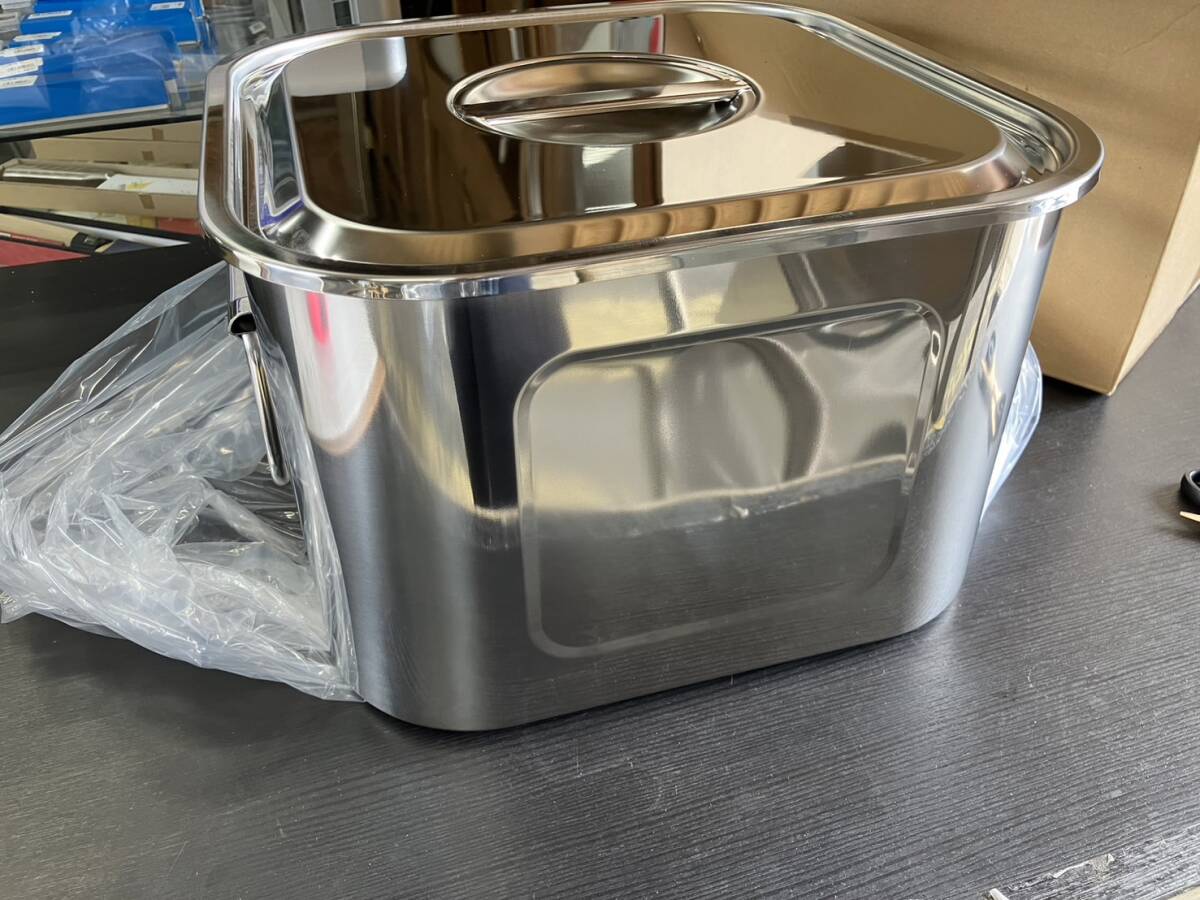 赤川器物製作所 浅角キッチンポット 30cm 127300 キッチンポット 蓋付 業務用 店舗用品 厨房用品 卓上用品 調味料 保管 保存 14-45183拍卖