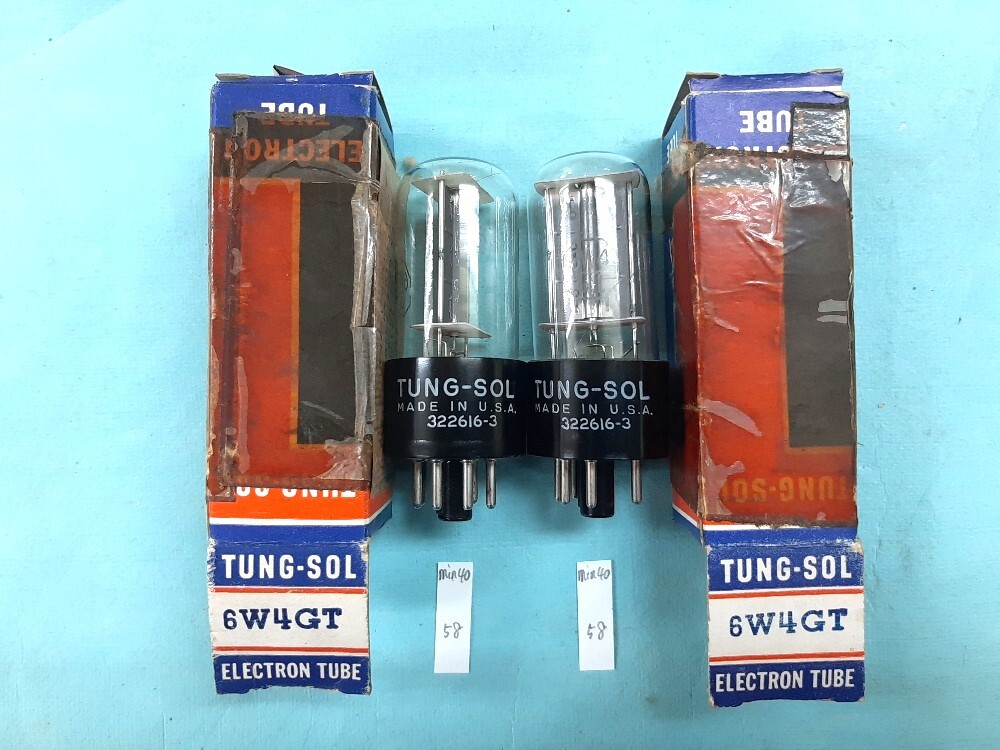 即決あり■6W4GT ダンパー管 未使用品 Tung-sol 2本組 元箱付拍卖