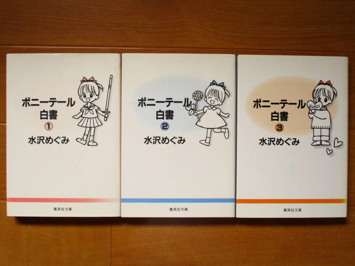 水沢めぐみ   ポニーテール白書 全3巻(初版)  集英社文庫拍卖