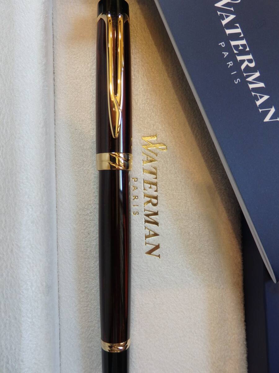 ◆【未使用・新品】【送料410円~】ウォーターマン マーブルエボナイトGT リエゾン万年筆 ペン先:18K750ソリッドゴールド L拍卖