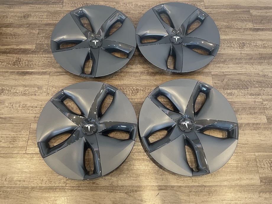 ◆ TESLA テスラ モデル3 エアロカバー ホイールキャップ 1044231-99-B 4枚 中古品!! ◆拍卖