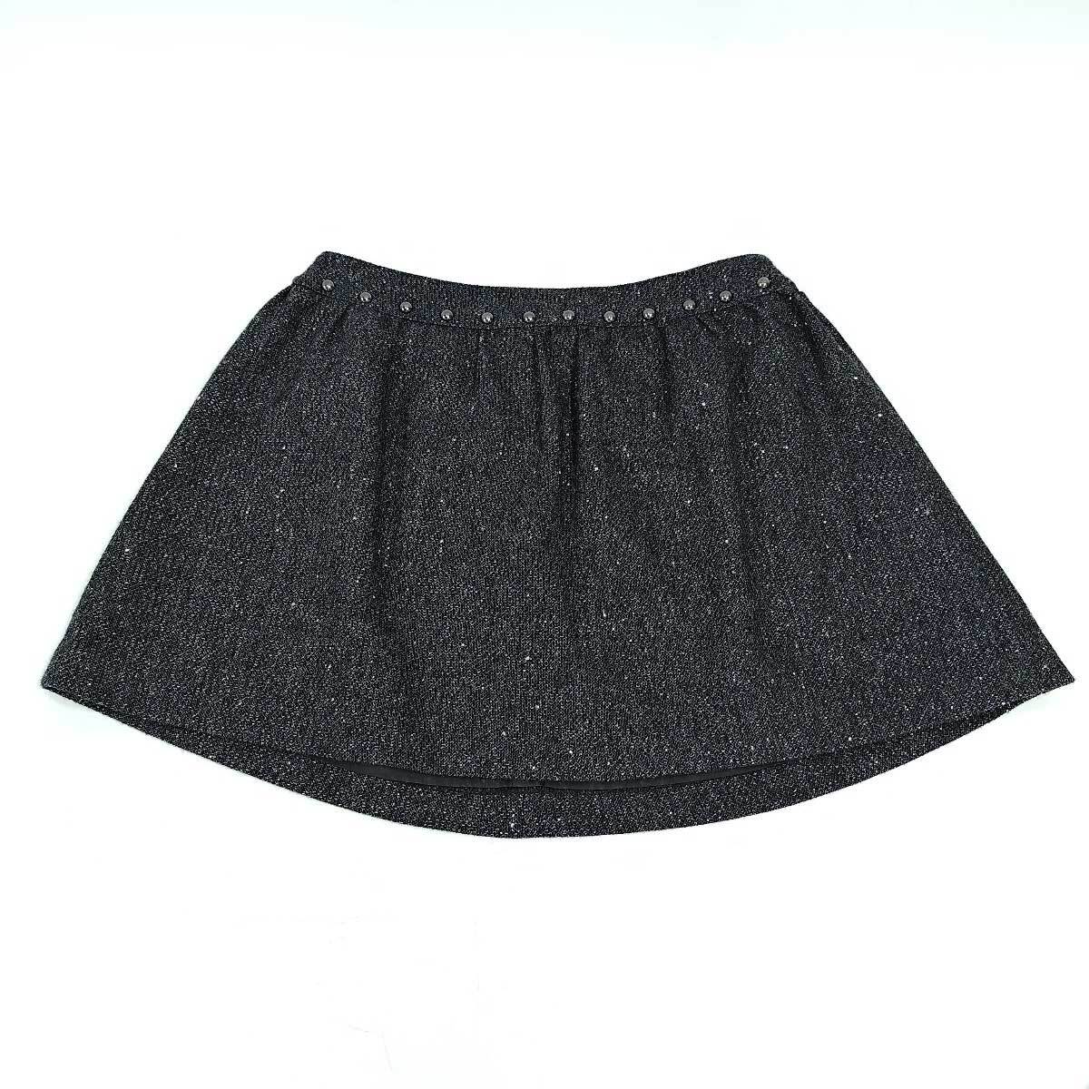 【中古】&by P&D ピンキーアンドダイアン スートン ラメ ミニスカート 36 グレー レディース拍卖