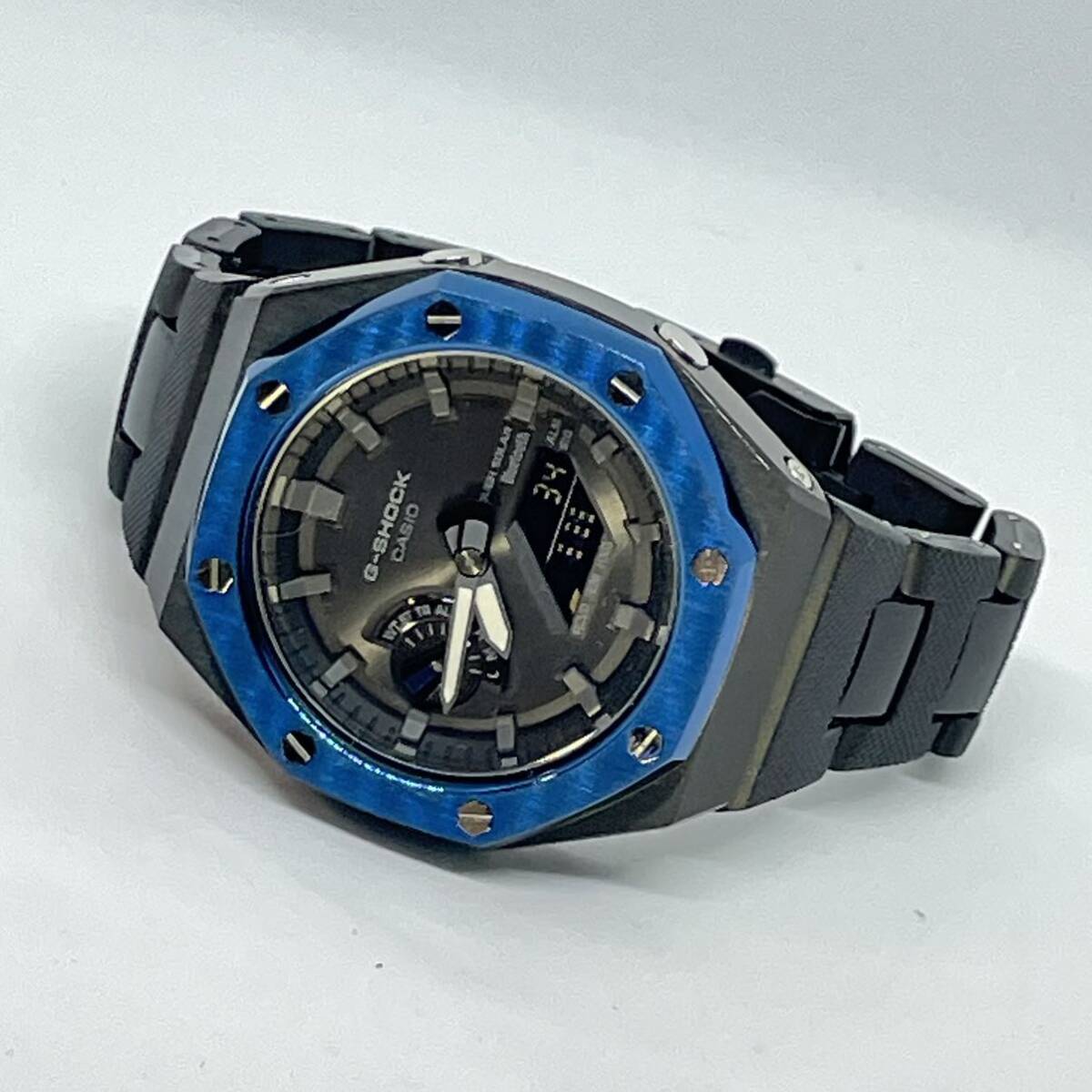 CASIO G-SHOCK GA-B2100 Bluetooth カシオークカスタム メタルカバー+樹脂ブレス拍卖