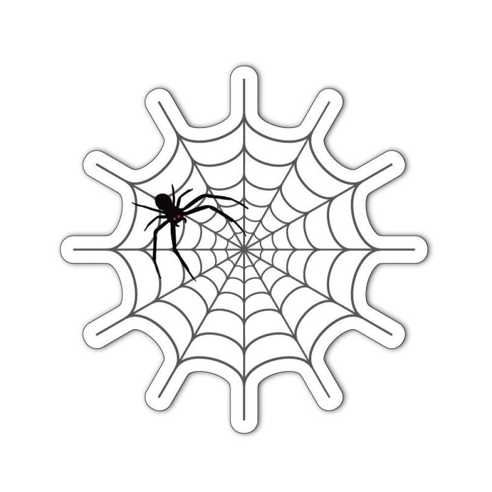 (透明) スパイダーステッカー ブラック 5cm 小 蜘蛛 クモ 巣 ハロウィン だまし絵 おもしろ ドッキリ拍卖