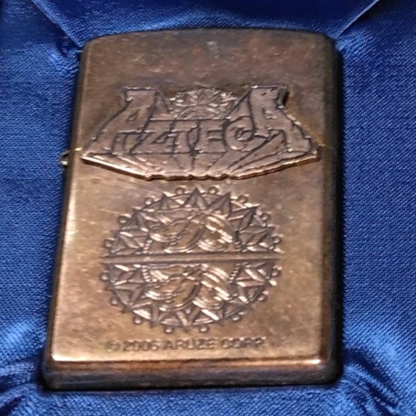 A024●Zippo ジッポー ライター パチスロ アステカ AZTECA アルゼ スロット シリアル 0009 USA アメリカ 中古拍卖