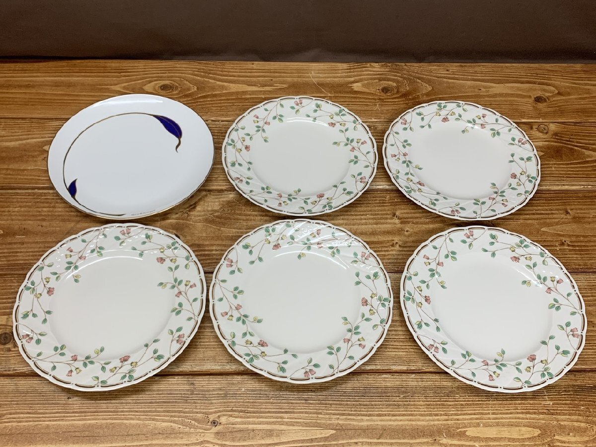 【O-6965】未使用品 YAMATO LILY OF VALLEY / 中古 GIVENCHY ジバンシー 金彩 大皿 計6枚 プレート セット 東京直接可【千円市場】拍卖
