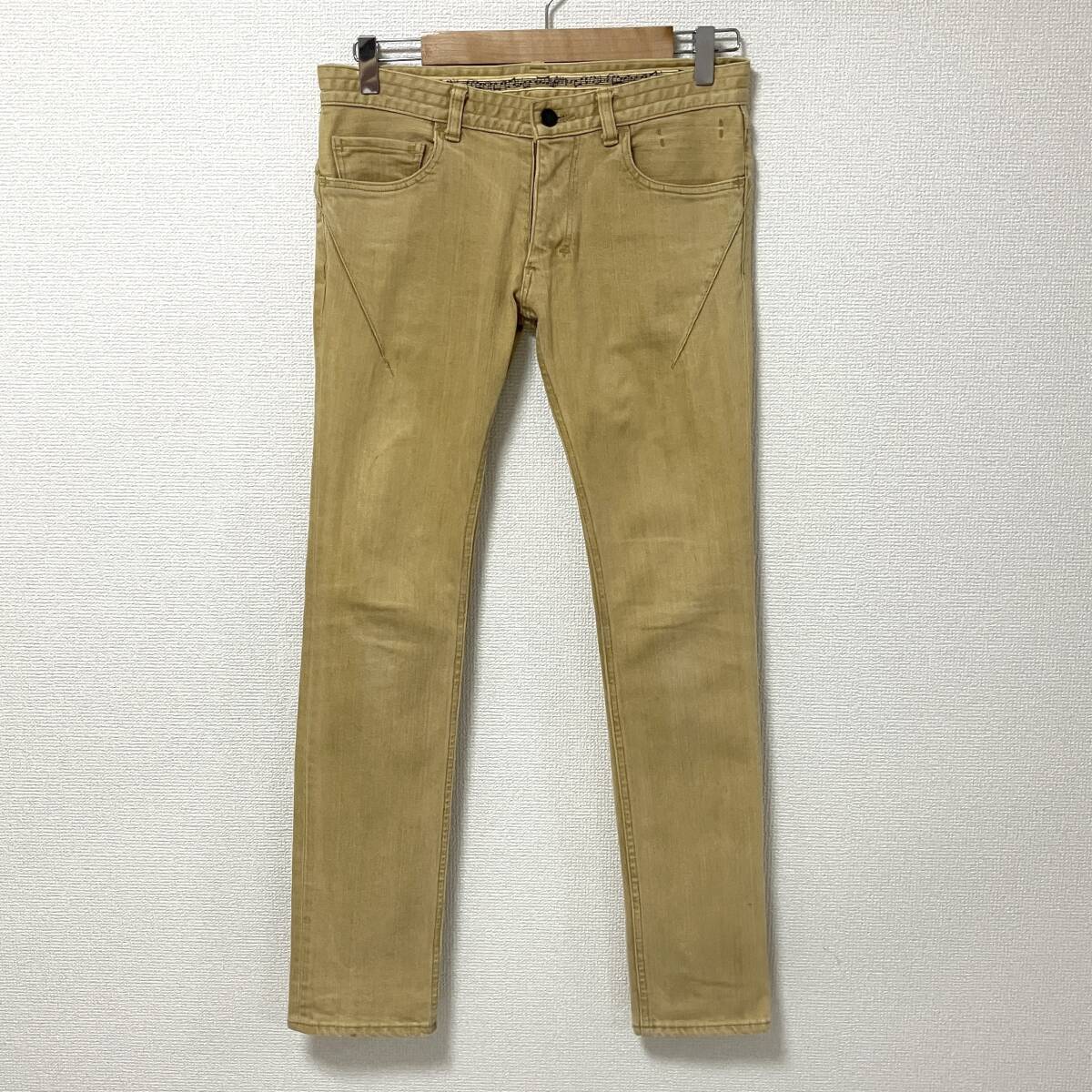 初期 本人期 NumberNine ダーツ デニムパンツ スキニー ベージュ 1サイズ ナンバーナイン スリム ジーンズ ハート涙 PAIN archive 4080328拍卖