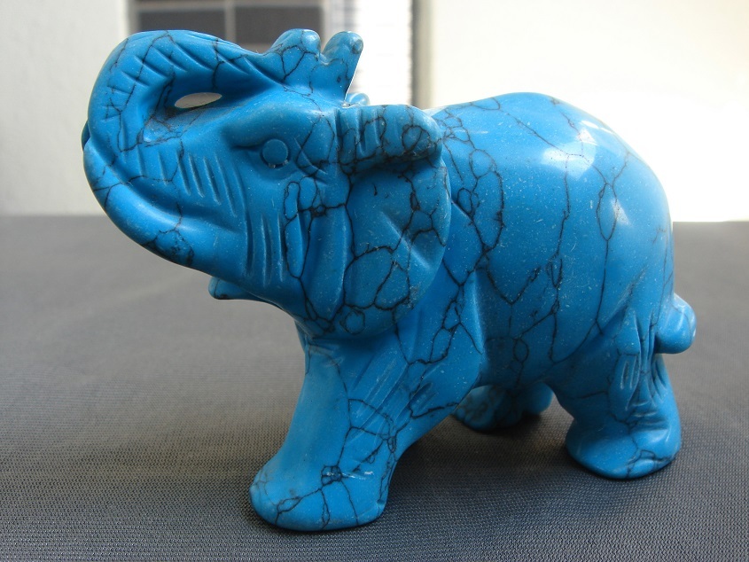☆風水,開運UP,特大4A級トルコ石ターコイズ「象神」置物☆最後一品拍卖