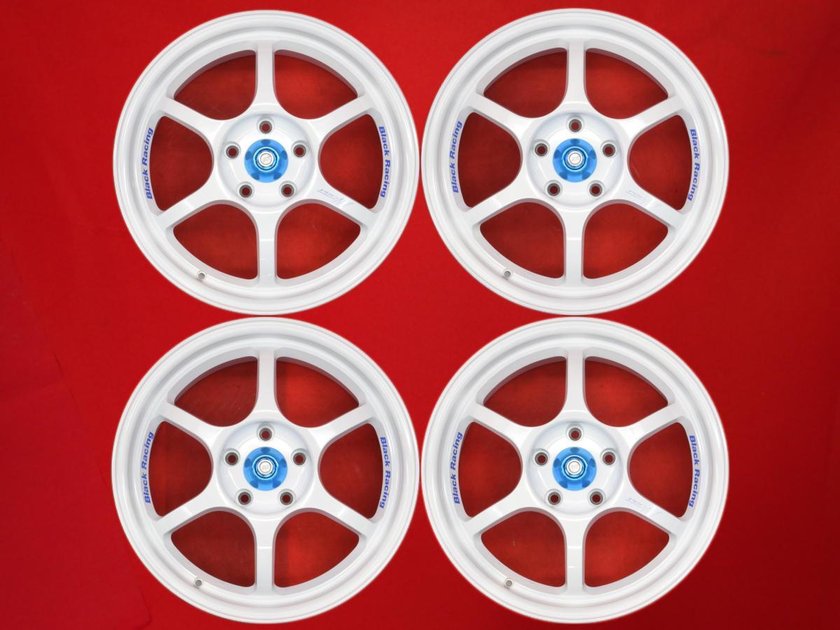 ブラックレーシング PRO-N1 中古ホイール 4本 7J 17インチ PCD114.3 5穴 +42 ハブ73 シビック/インテグラタイプR 等 aa17拍卖