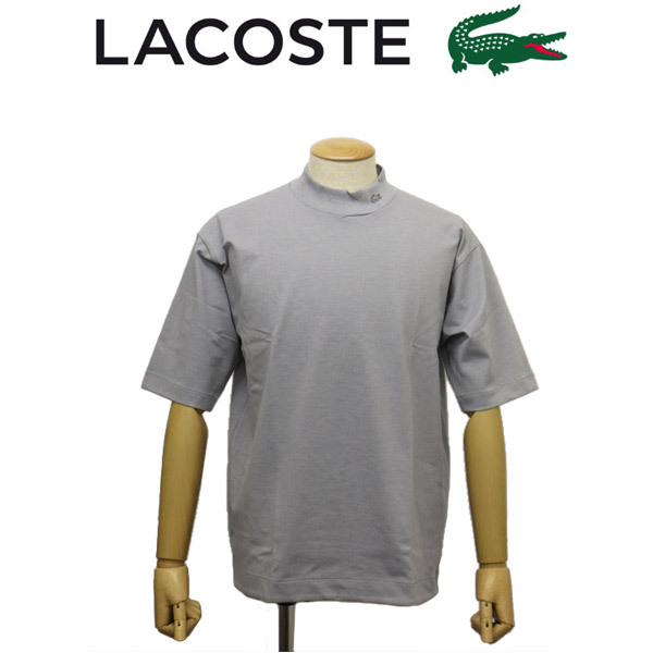 LACOSTE(ラコステ) TH079LJ 5分袖 モックネック サマーニットTシャツ CCAライトグレー LC359 3-S拍卖