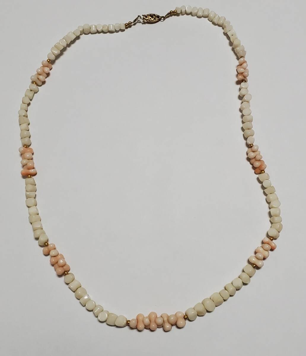 珊瑚 ネックレス レディース 53㎝ 25,5g きれいめ拍卖