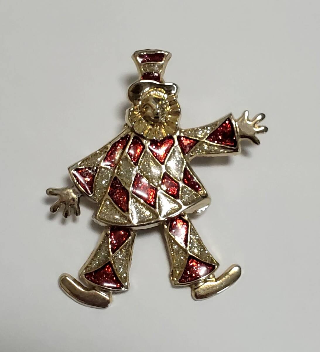 ピエロ ブローチ レディース 5,3㎝ 13,8g きれいめ拍卖