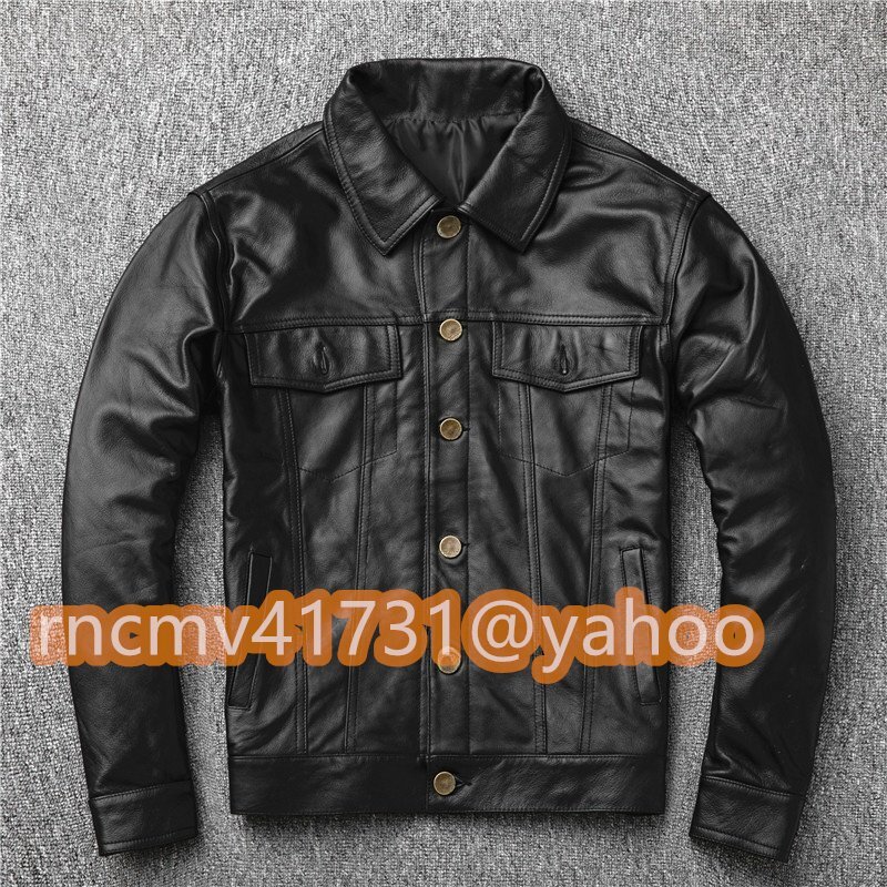 「81SHOP」美品■メンズ 革ジャン 最上級 牛革 レザージャケット 本革 ライダース バイクウエア オートバイ ブルゾン S~5XL拍卖