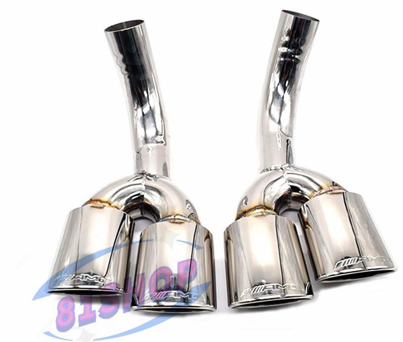 「81SHOP」メルセデス ベンツ Gクラス W463 G500 G555 2009-2015 マフラーカッター G63ルック AMGスタイル テールパイプ デュアル出し拍卖