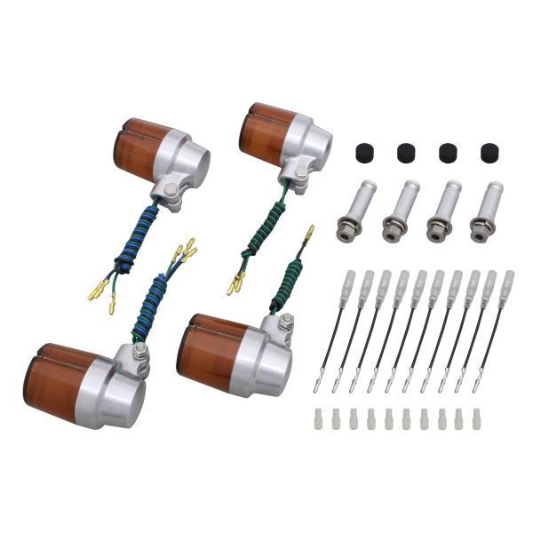 ゼファー1100/ZEPHYR1100/RS(-2000) 用 スーパーバイクタイプ ウインカーKIT バフボディ/オレンジレンズ|ポッシュフェイス/POSH拍卖