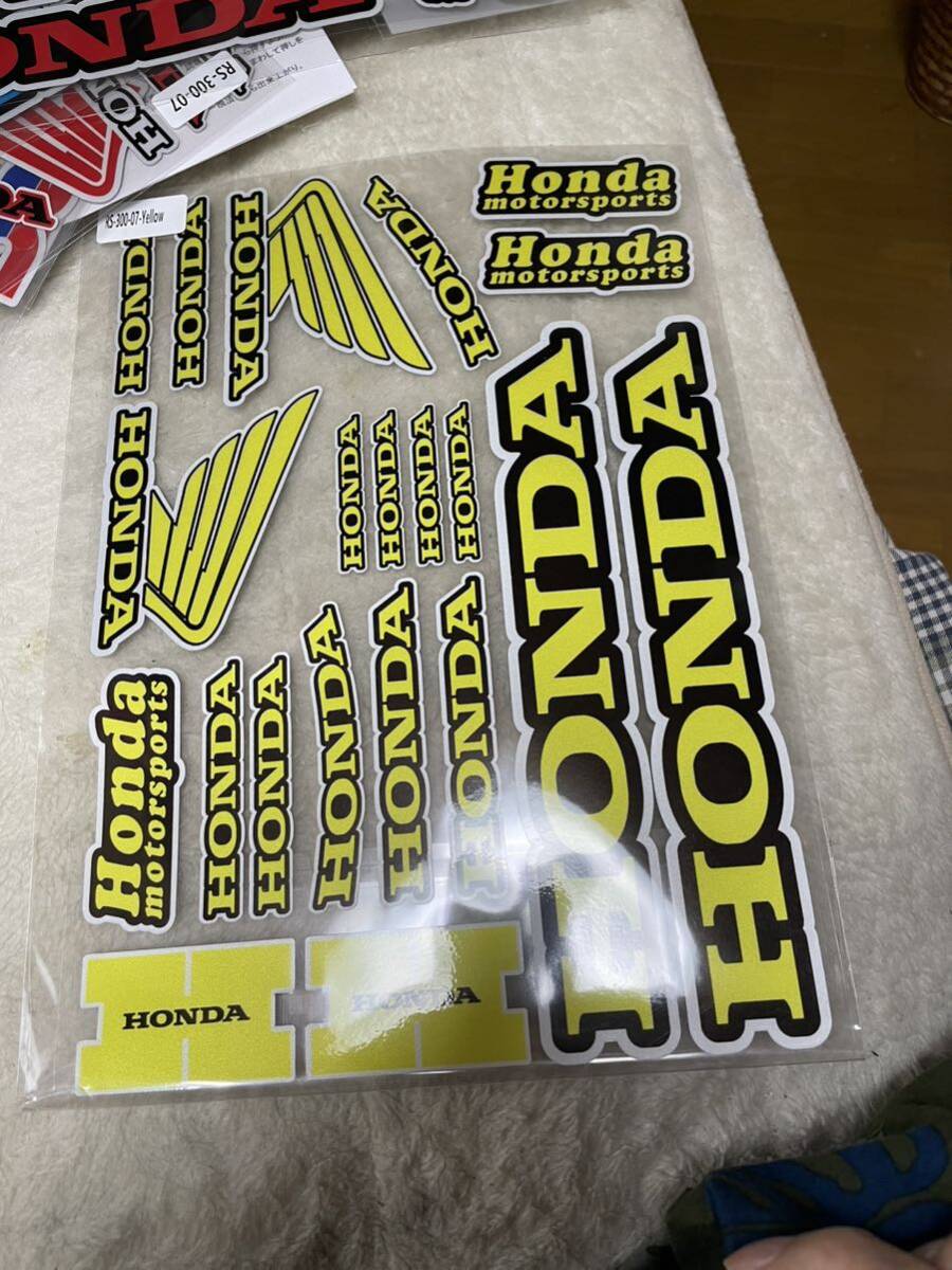 ホンダ ステッカー 27×19cm 黄色拍卖