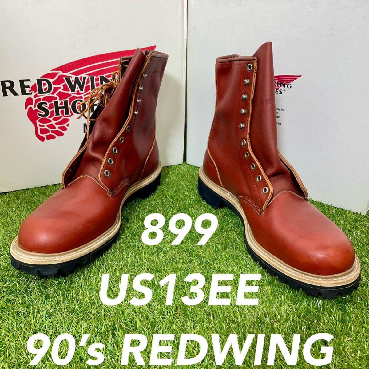 【安心品質0348】廃盤レッドウイング899US13EE送料込29-30ブーツ拍卖