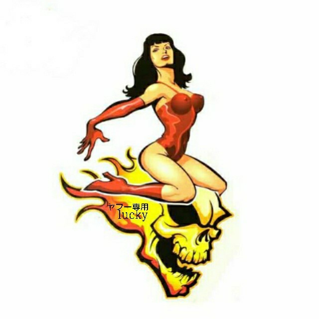 ヴィンテージ レトロ 転写 ステッカー 車 カッティングステッカー シール シート デカール アメリカン ベティ ペイジ バイク 装飾 luk36拍卖