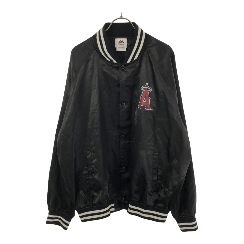 マジェスティック 大谷翔平 エンゼルス プリント 野球 スタジャン XL ブラック Majestic ブルゾン ジャケット メンズ拍卖