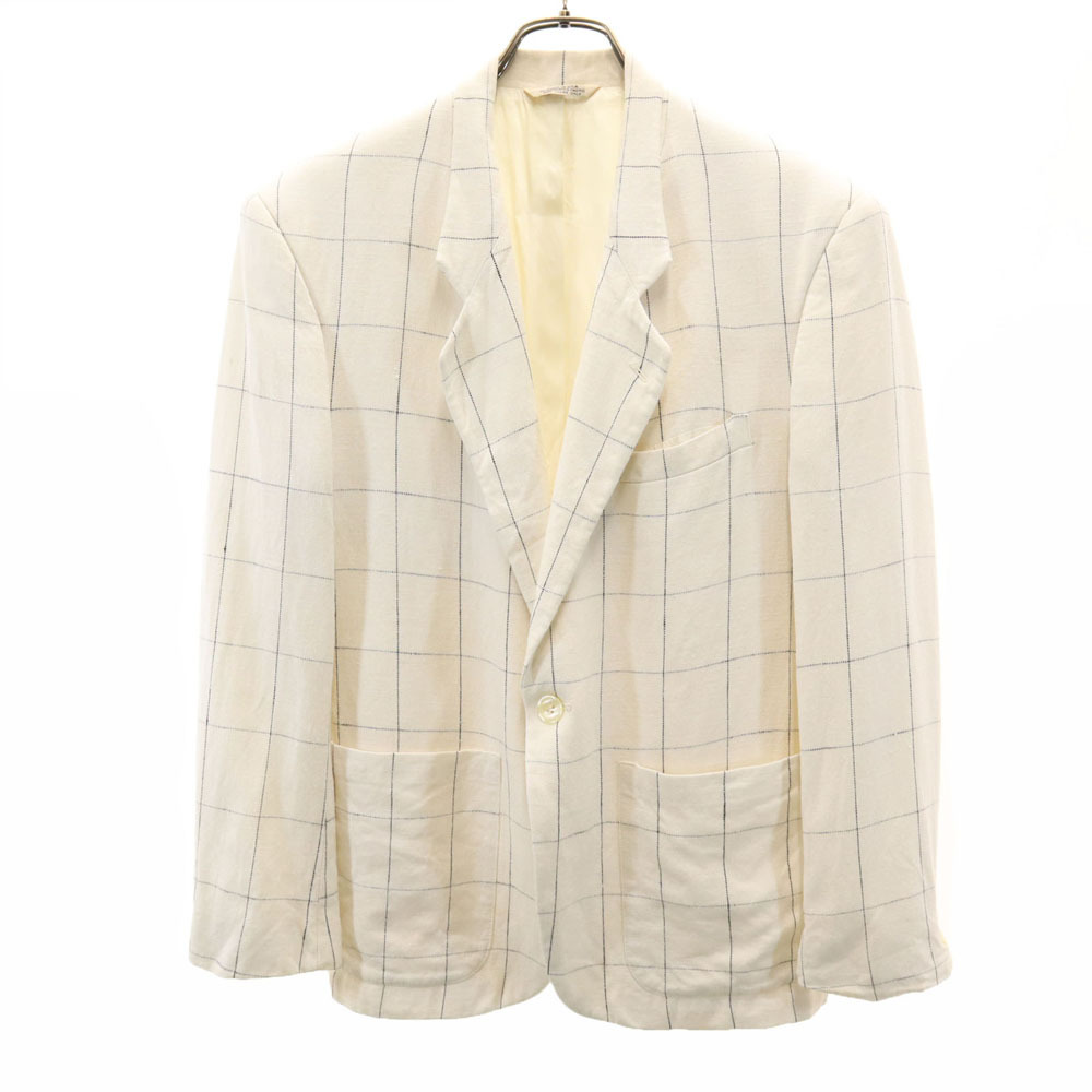 イヴサンローラン 90s USA製 オールド ウィンドウペン チェック柄 テーラードジャケット 36S YVES SAINT LAURENT ブレザー メンズ拍卖
