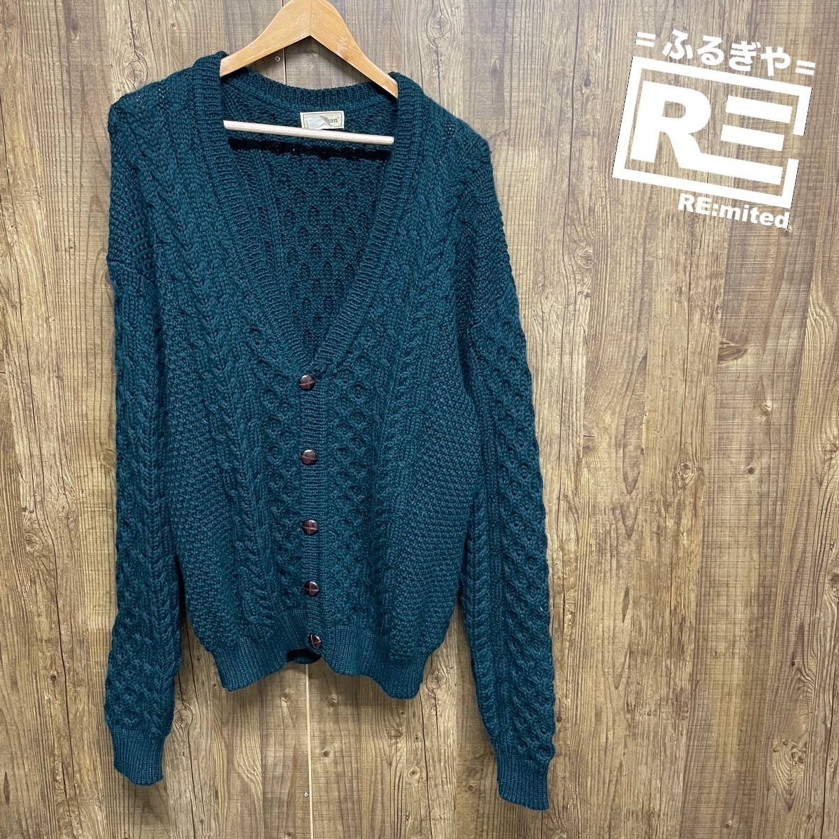 古着 XL L.L.Bean エルエルビーン ケーブルカーディガン 3629拍卖