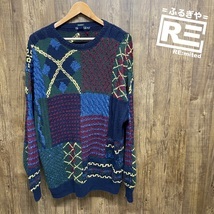 古着 XL NAUTICA ノーティカ ハンドニット セーター 3390拍卖