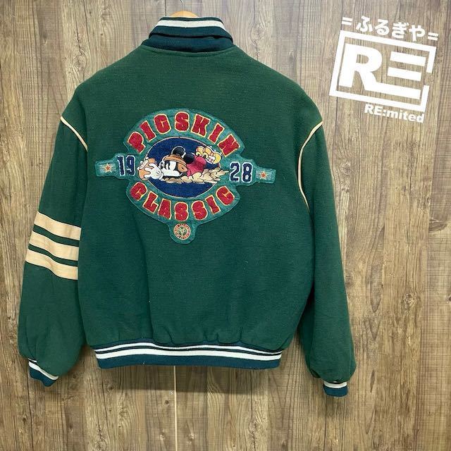 古着 M PIGSKIN スタジャン ブルゾン ミッキー ウール 2159拍卖