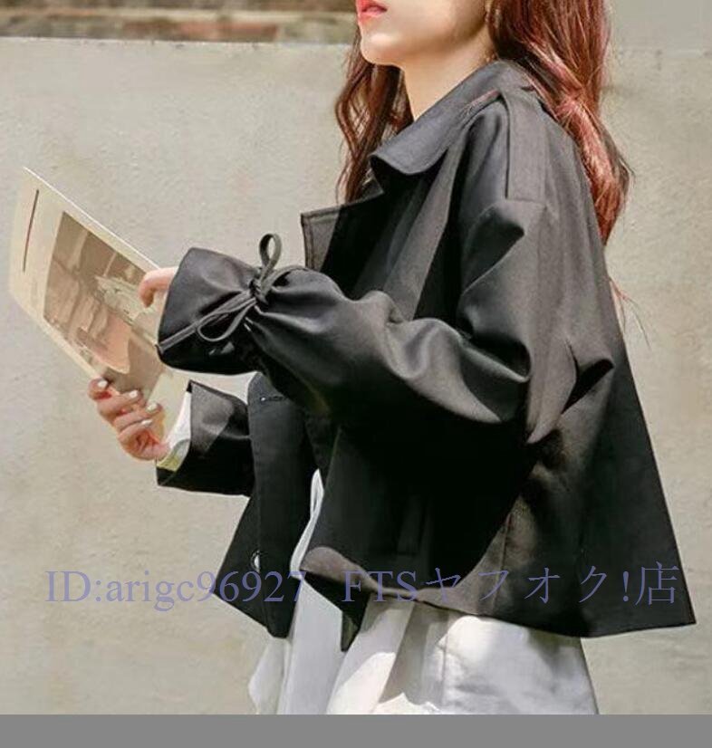 A7331★新品レディースコート スプリングコート ブレザージャケット ゆったり アウター ショートコート トレンチコート スプリングコート拍卖