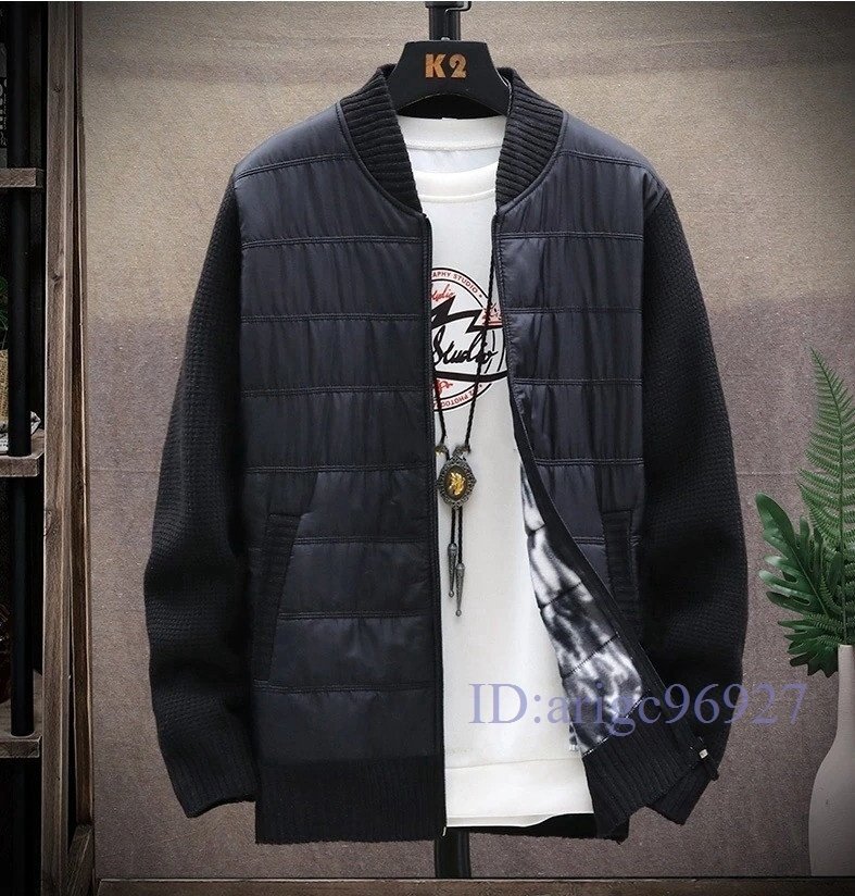 M777★新品 メンズ カーディガンニットトップ size:M~4XL ジャケットセーター 紳士 カジュアル 通勤 通学 防寒 アウター拍卖