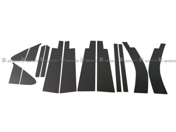 ワゴンRスティングレー MH23S 超鏡面 ステンレス ブラック メッキ ピラー パネル バイザー有用 14PC カバー PIL-BLA-383拍卖