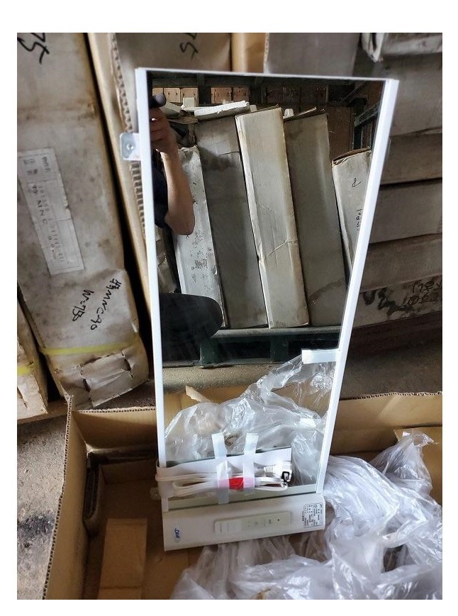 c3A新長050706-11(7)/洗面子供用ミラー 巾30cm高さ100cm 未使用新品 くもり止めヒーターコンセント付 ライト無し チャイルド用 DMT100拍卖