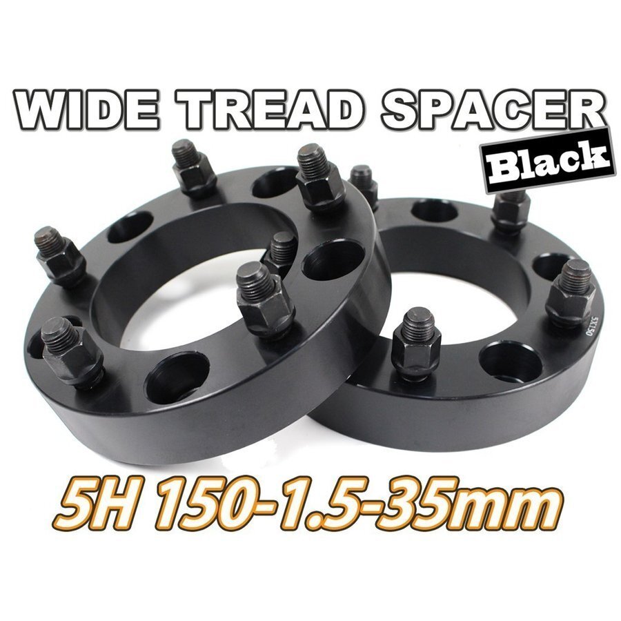 ランクル100 200 ワイドトレッドスペーサー 2枚組 PCD150 35mm 黒 ワイトレ拍卖