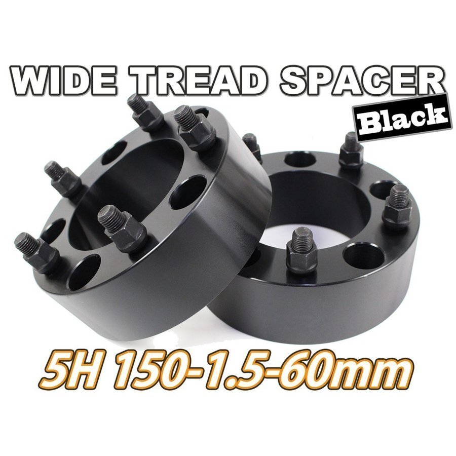 ランクル100 200 ワイドトレッドスペーサー 2枚組 PCD150 60mm 黒 ワイトレ拍卖