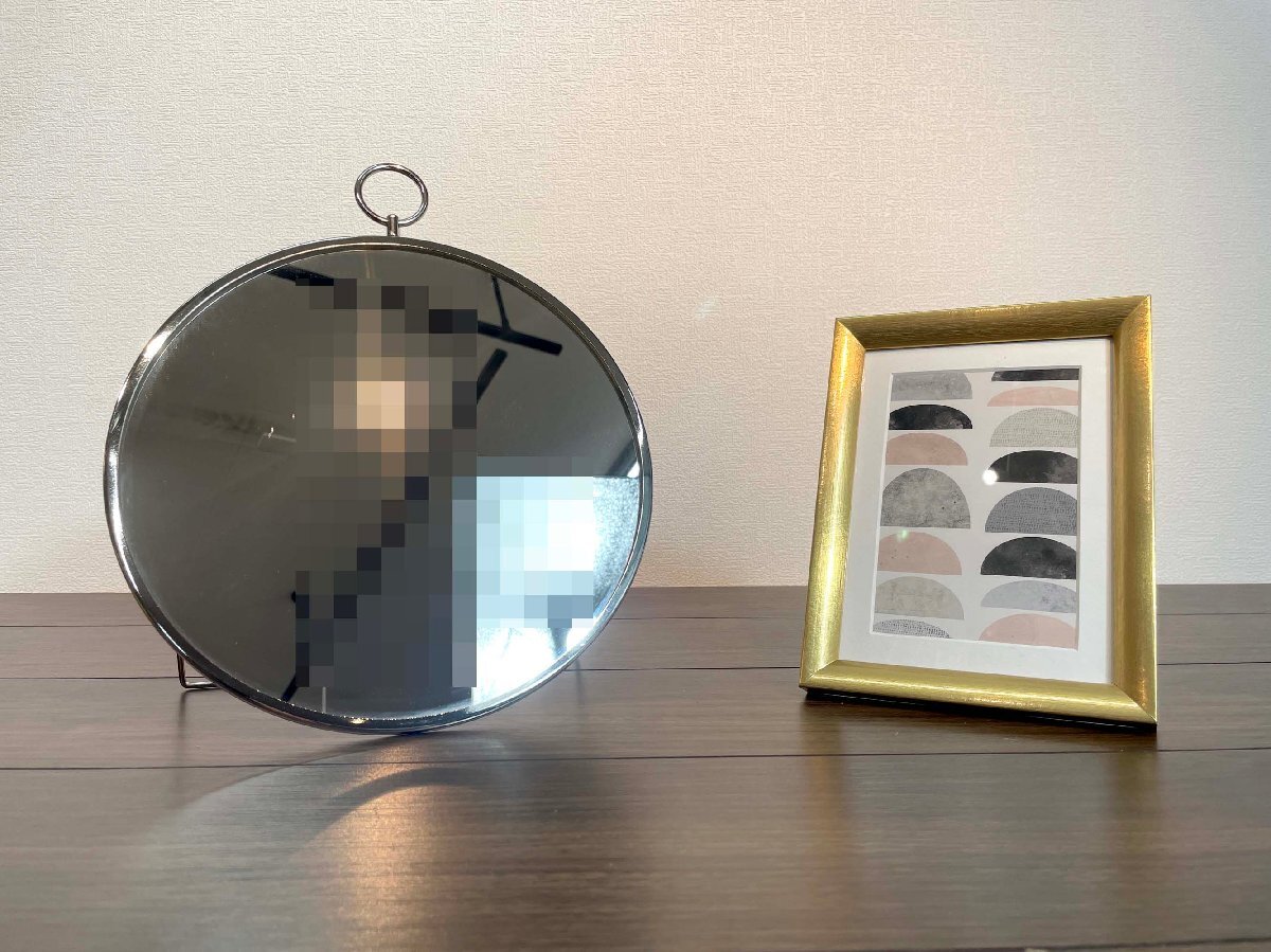 【福岡】卓上鏡 & フォトフレーム◆ミラー◆IKEA◆鏡W250 H295◆フォトW155 H205◆モデルR展示品◆TS8601_Ts拍卖