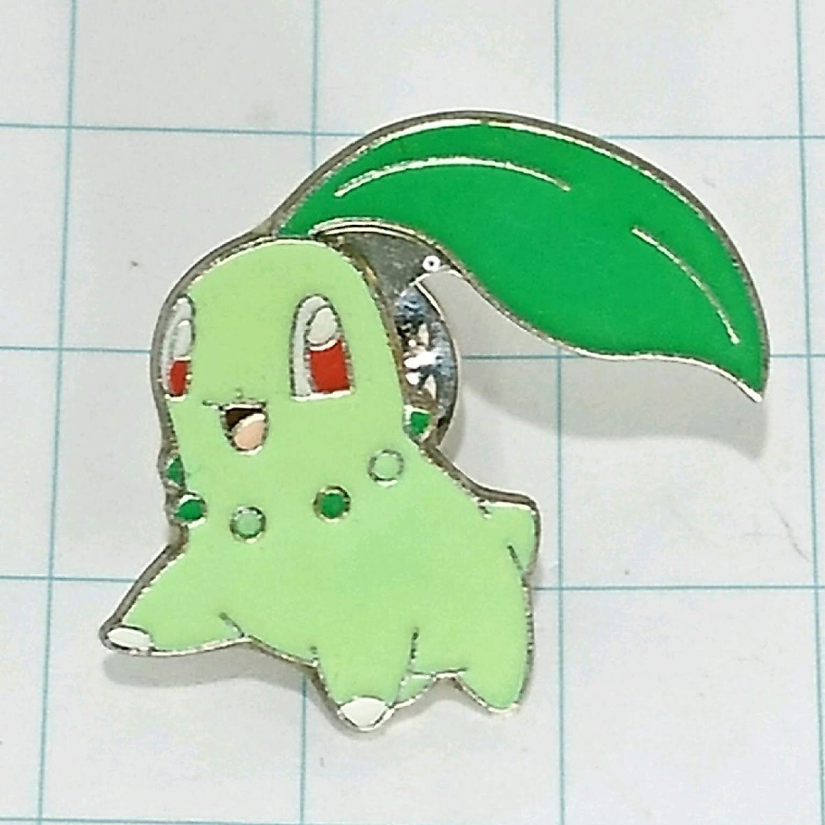 送料無料)ポケモン チコリータ キャラクター ピンズ ピンバッジ A21217拍卖