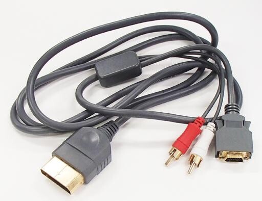 中古XBハード X-BOX用 D端子接続ケーブル 1.8m (箱説無し/メーカー不詳品)拍卖