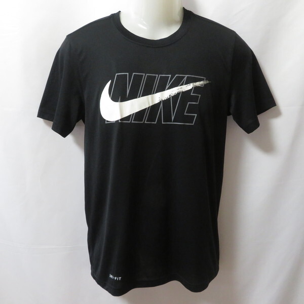 古着 メンズS NIKE/ナイキ ポリエステルTシャツ 半袖 スポーツ ジム ジョギング トレーニング ブラック/ホワイト/グレー BQ1908-010拍卖