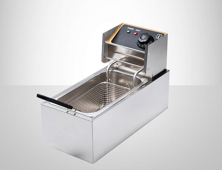 新入荷電気フライヤー4L業務用家庭用一槽式卓上フライヤー ダブルオイルシリンダー厨房機器 揚げ物 調理器具 唐揚げ ポテト ステンレス鋼拍卖