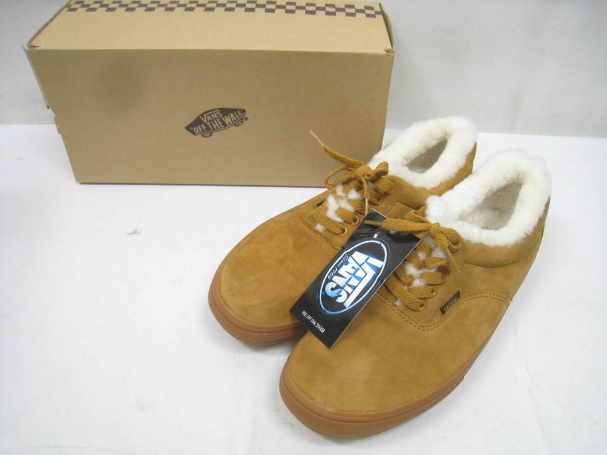 新品 VANS ERA バンズ ヴァンズ エラV95CL SHP シープスキン スニーカー ボア ファー レザー 茶 ブラウン サイズ29cm拍卖