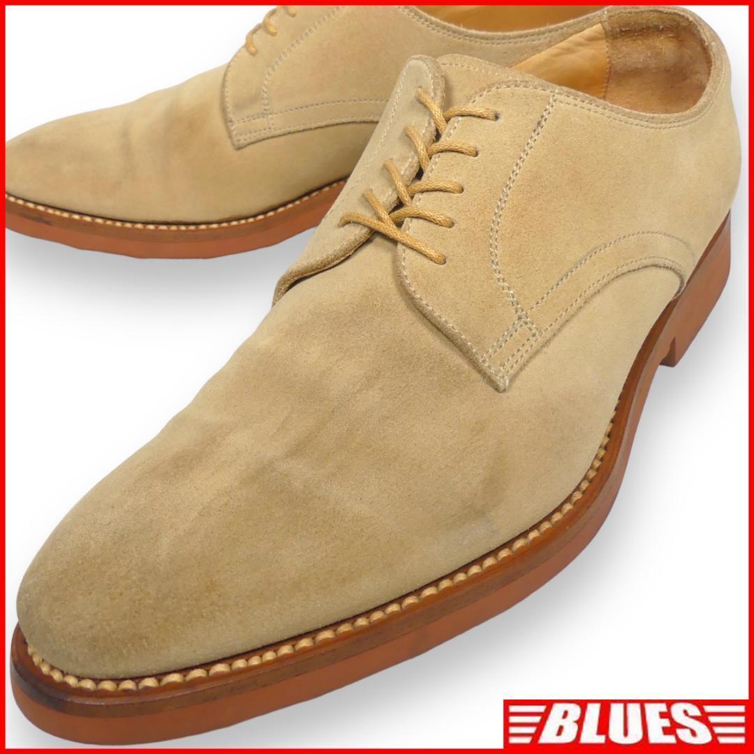 即決★イタリア製 W.GIBBS★25cm位 レザーレースアップシューズ メンズ ベージュ 本革 本皮 革靴拍卖