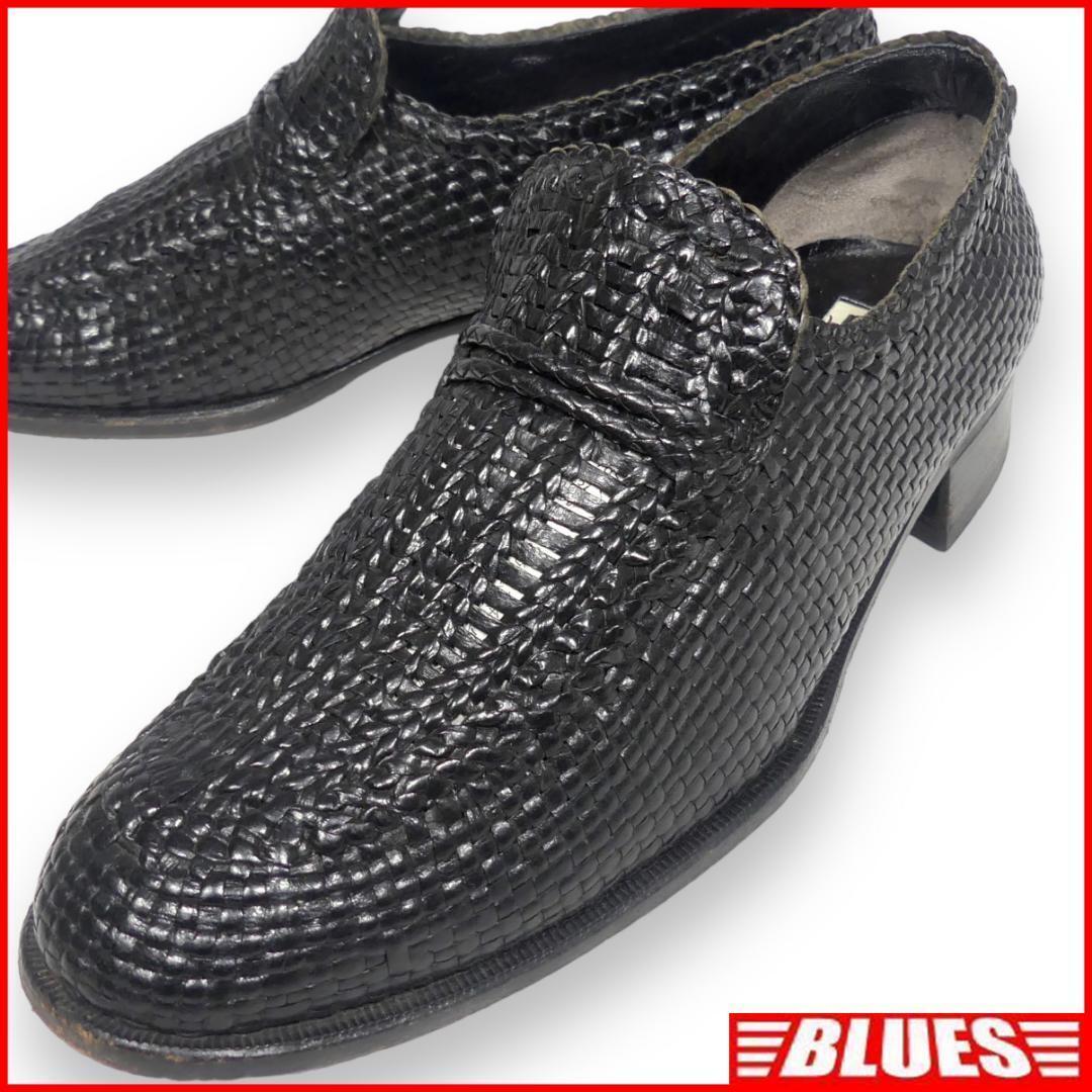 即決★FUTABAYA★24.5cm位 レザーローファー フタバヤ メンズ 黒 編込み 本革 ビジネスシューズ 本皮 スリッポン 革靴拍卖