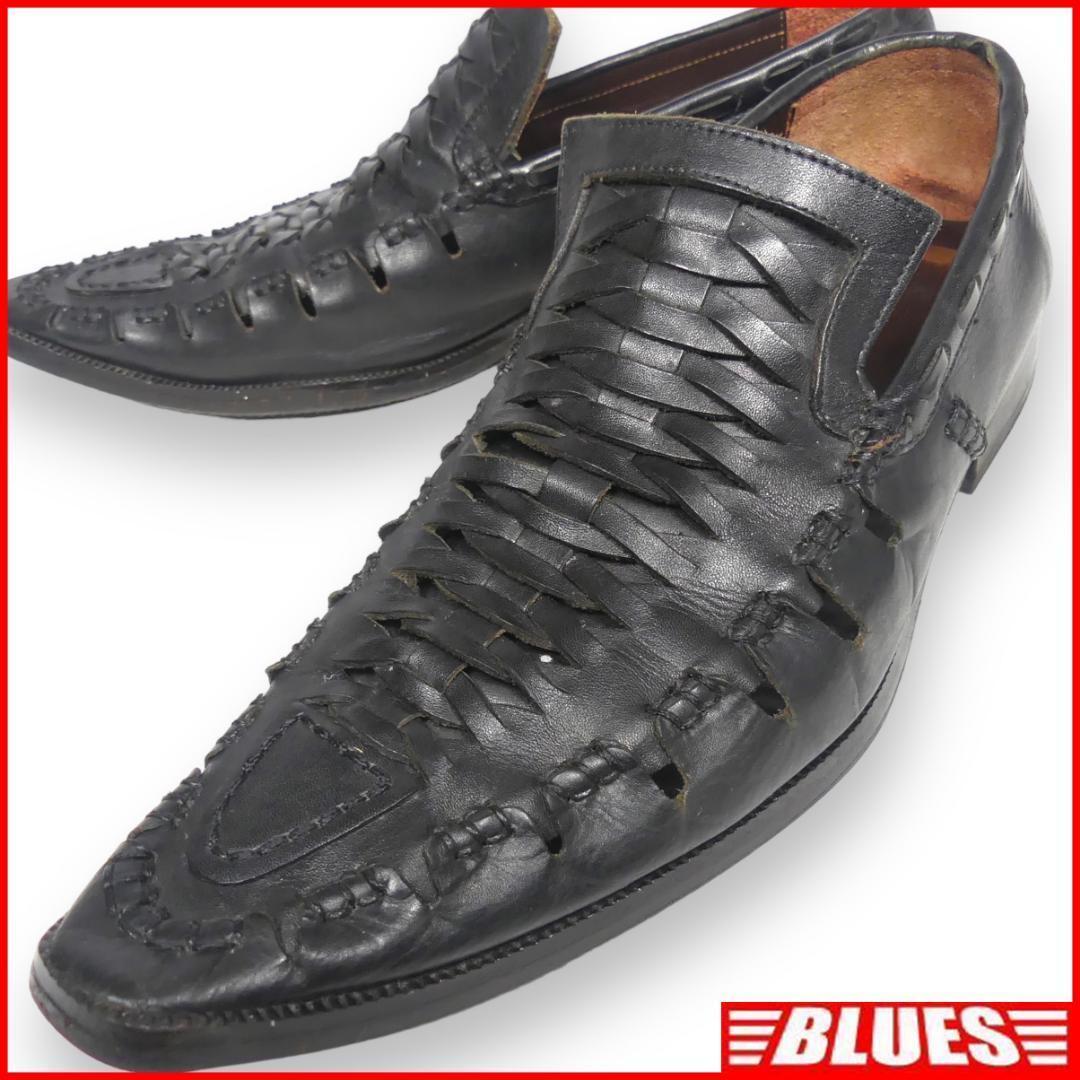 即決★イタリア製 santafe★25.5cm レザーローファー サンタフェ メンズ 55 黒 本革 ビジネスシューズ 本皮 スリッポン 革靴拍卖