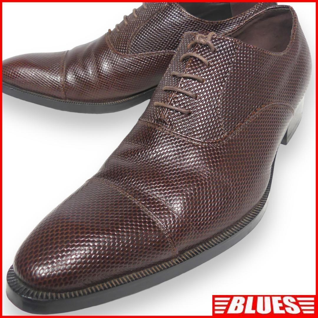 即決★日本製 platinum COMME CA★25cm レザーレースアップシューズ プラチナムコムサ メンズ 茶 本革 本皮 革靴拍卖