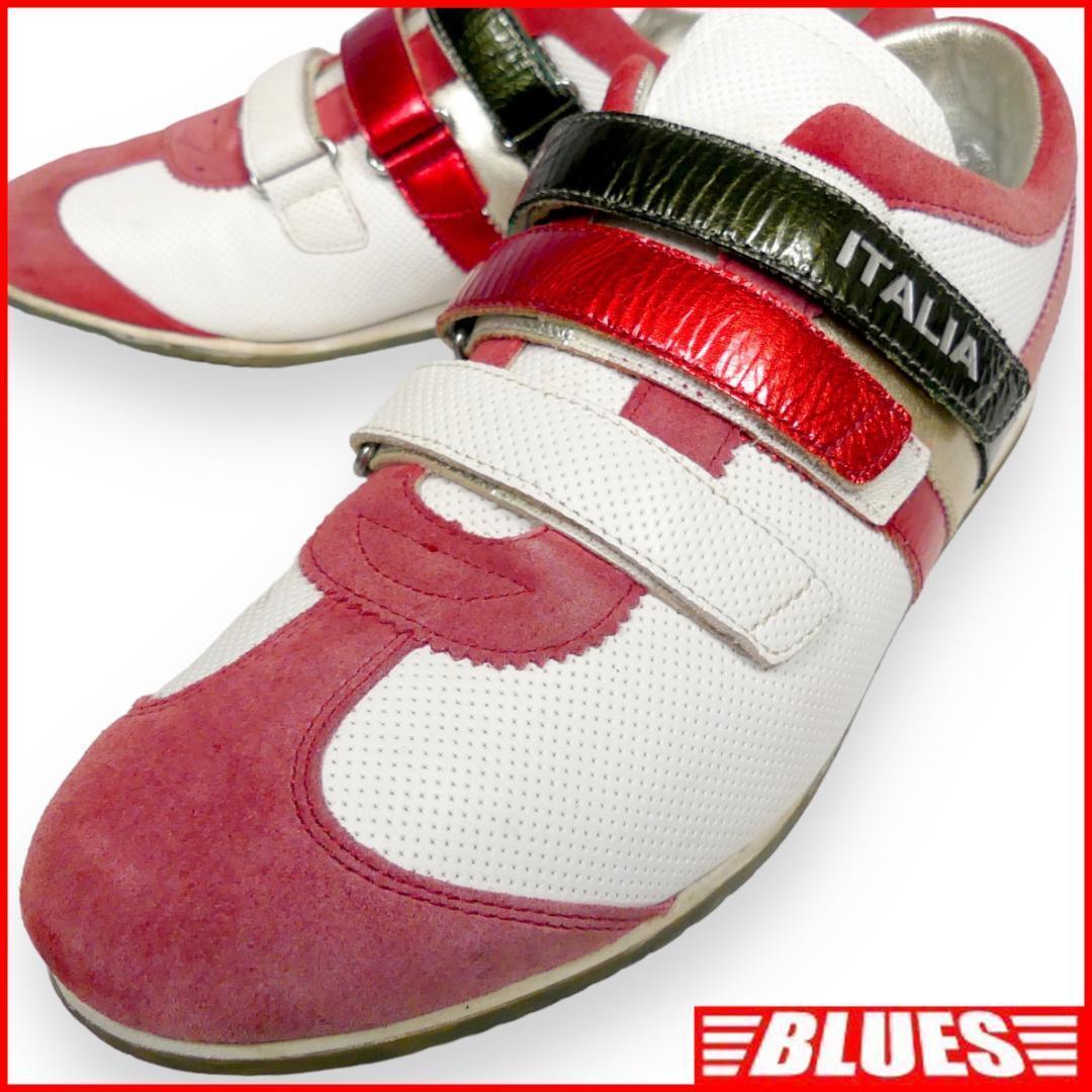 即決★DOLCE&GABBANA★27cm レザースニーカー メンズ 9 赤 本革 ウォーキングシューズ 本皮 スニーカー 革靴 ベルクロ拍卖