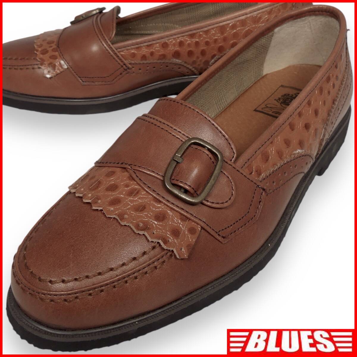 即決★Caesar★25cm レザーローファー シーザー メンズ 茶 本革 ビジネスシューズ 本皮 スリッポン 革靴拍卖