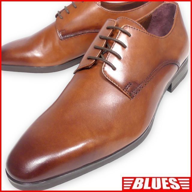 即決★GIANCARLO MORELLI★未使用 25cm レザービジネスシューズ ジャンカルロモレリ メンズ 40 茶 本革 レースアップ 本皮 ヒール 革靴拍卖