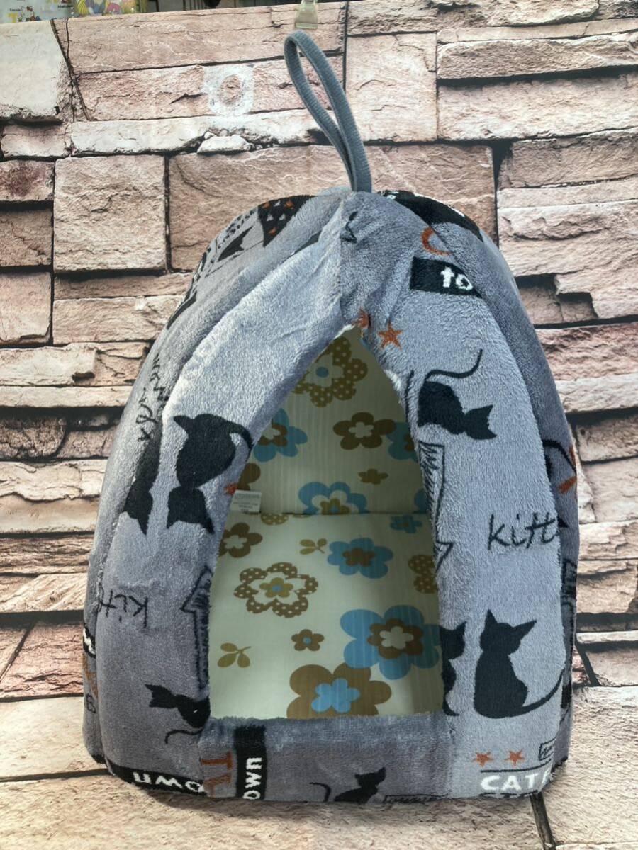 送料無料!ふんわり柔らか!リバーシブルマット付きペットハウス(画像から)1個 拍卖