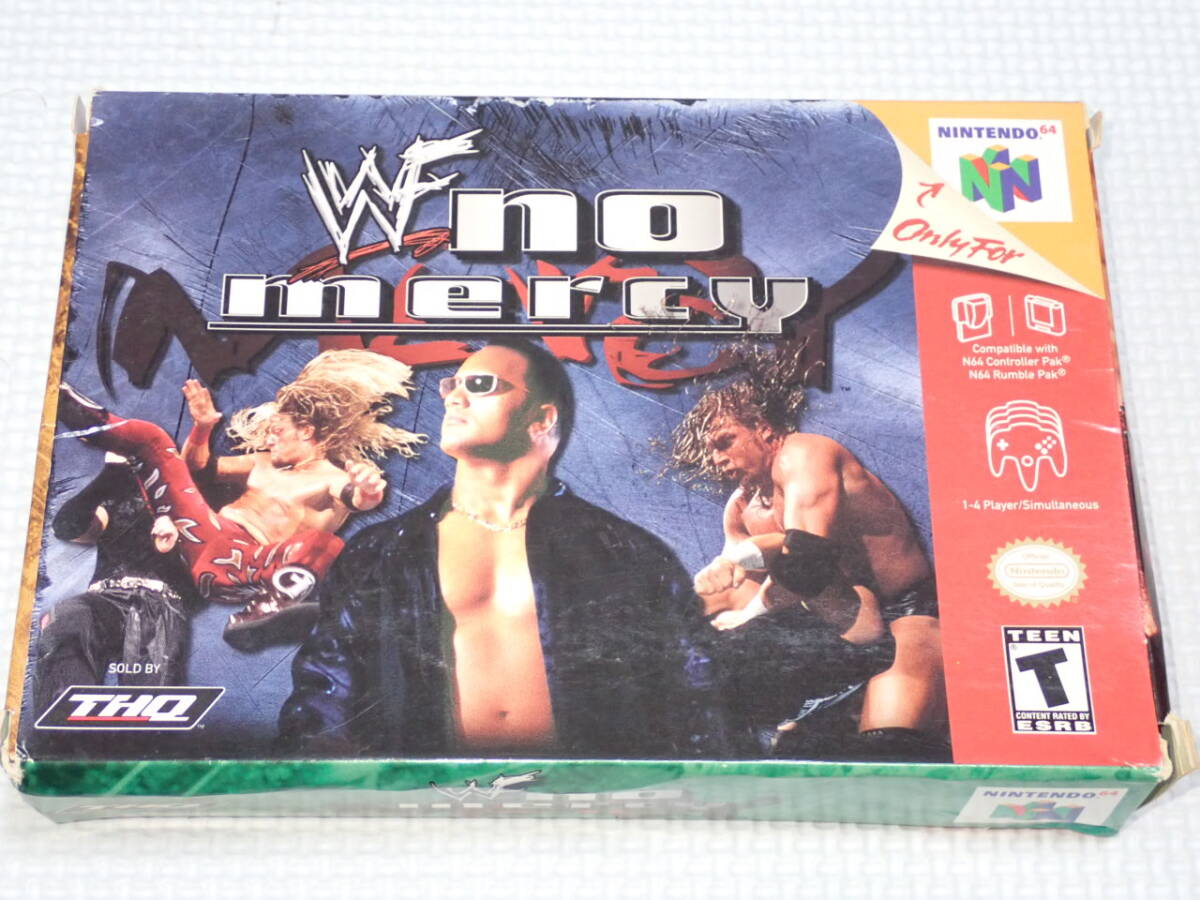 N64★WWF NO MERCY 海外版 北米版 端子清掃済★箱付・説明書付・ソフト付拍卖